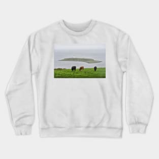 Pladda lighthouse on Pladda near the coast of Isle of Arran, Scotland Crewneck Sweatshirt